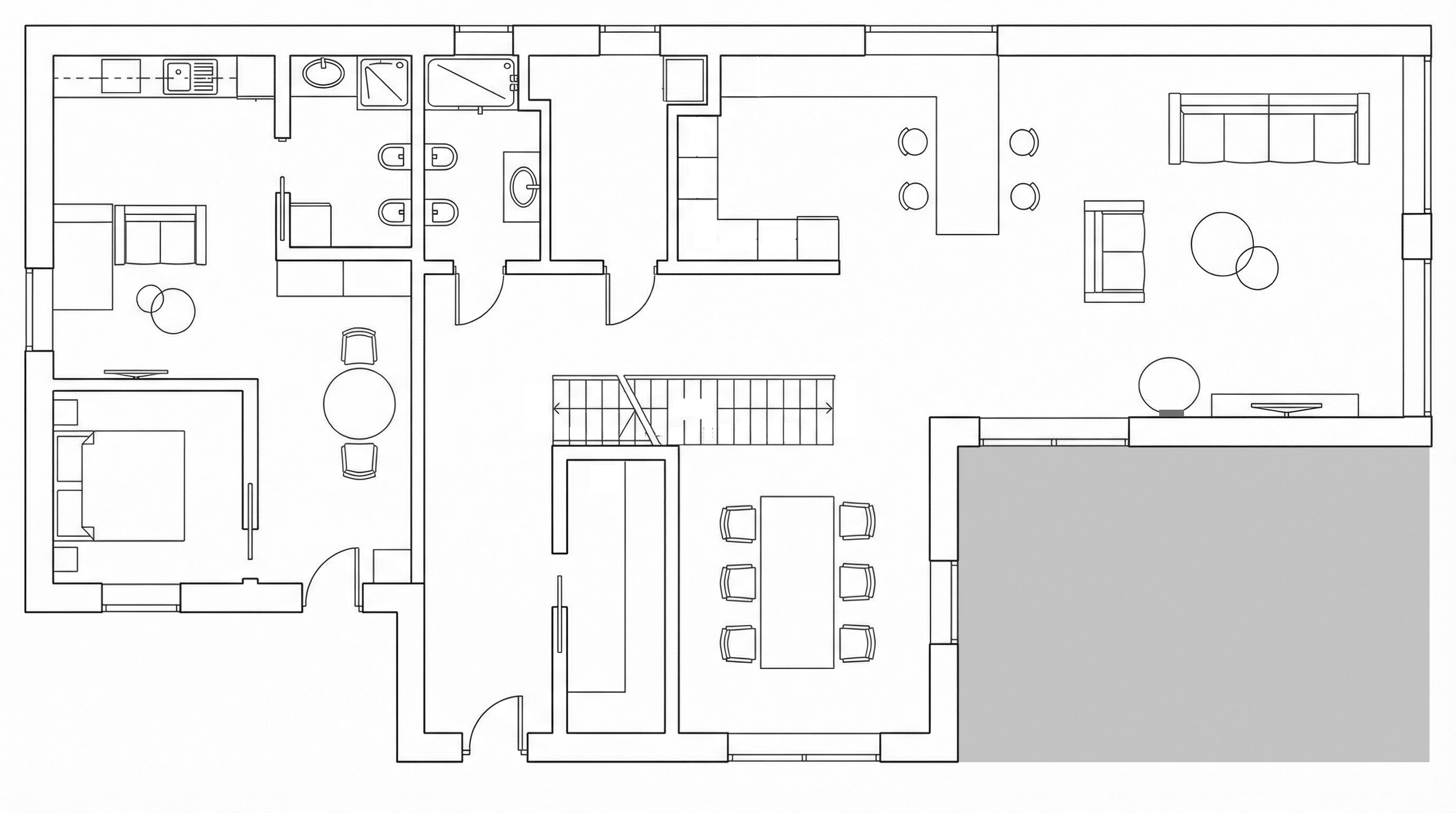 Furnished 2D Floor Plan