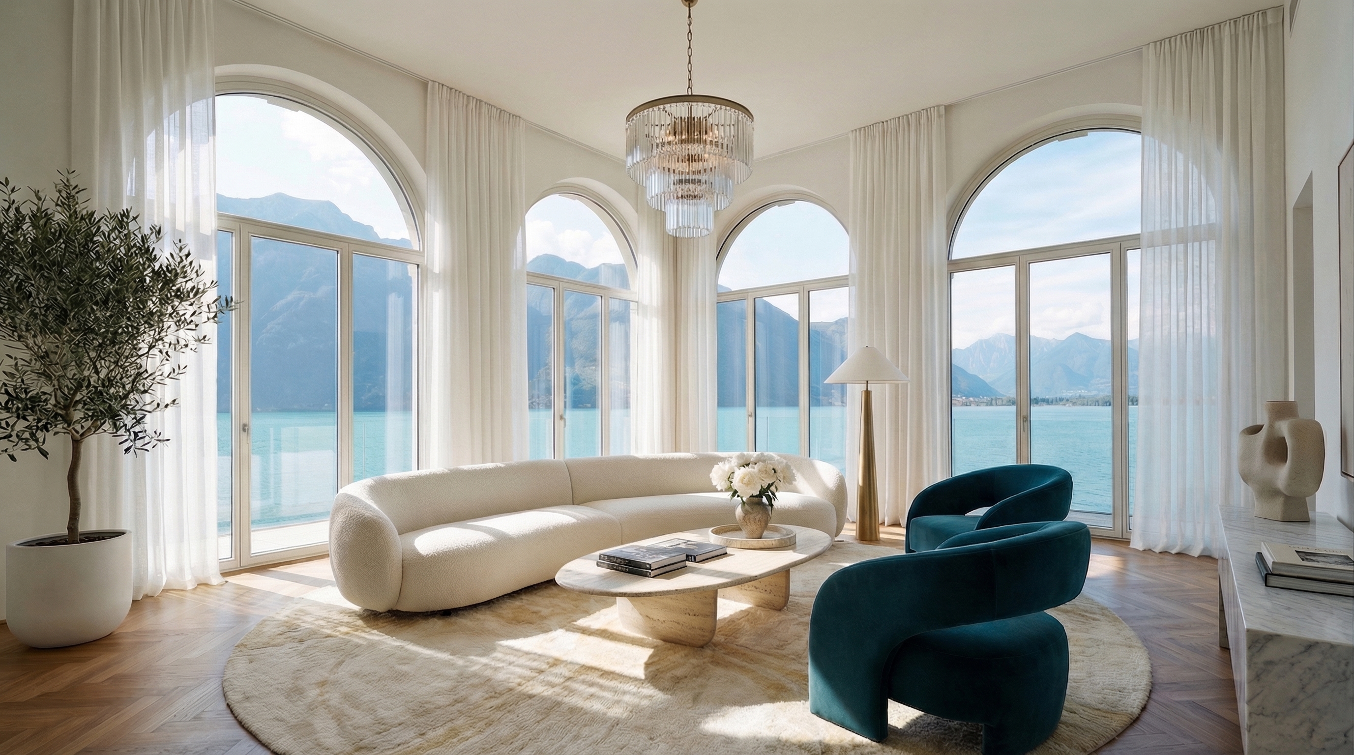 Furnished room after AI virtual staging