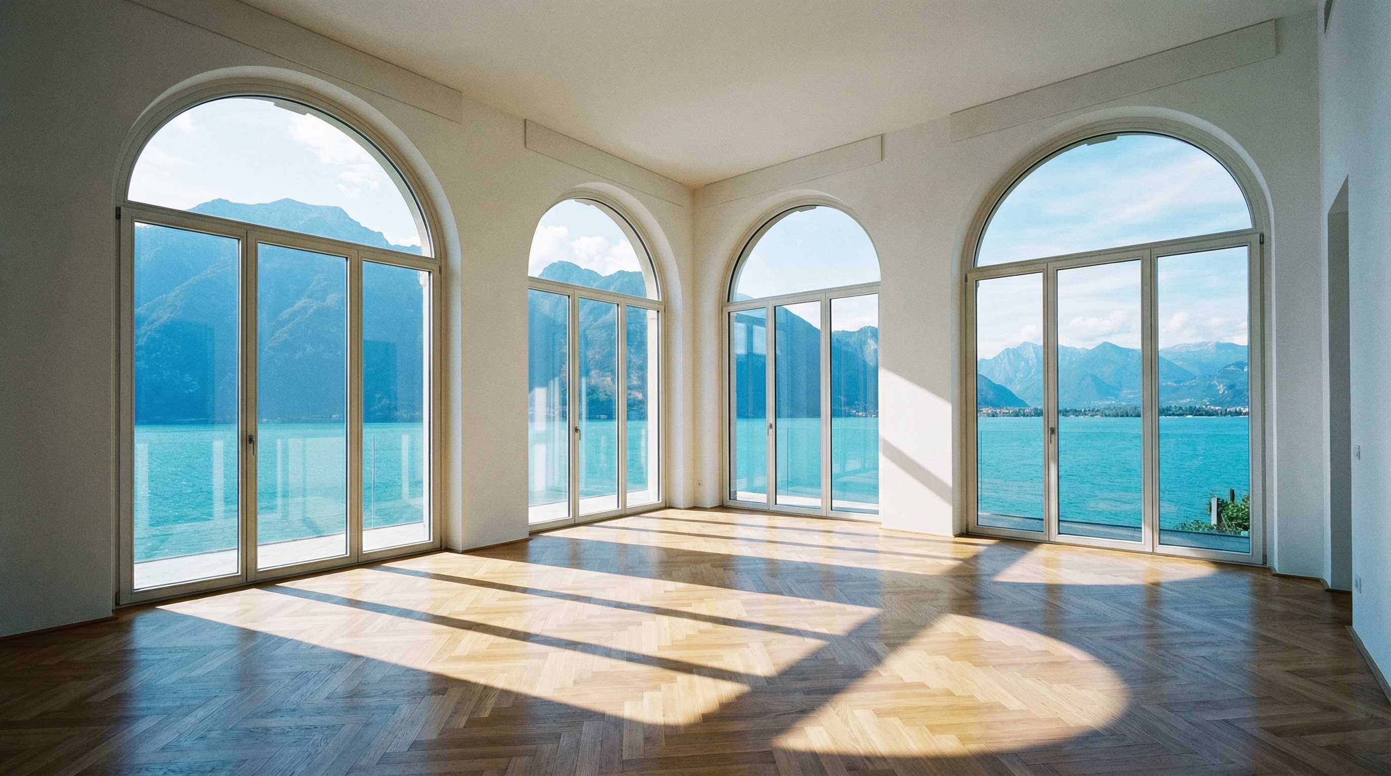 Empty room before virtual staging